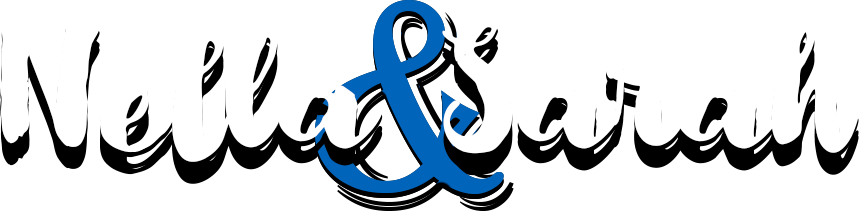 Nella and Sarah in calligraphy